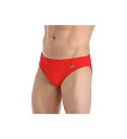 【中古】【未使用・未開封品】Speedo メンズ フィットネス ソーラー 1インチ エクストラ ライフ ライクラ ブリーフ 36 レッド