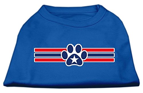 š̤ۡѡ̤ʡMirage Pet Products 51-17-04 XXXLBL Patriotic Star Paw Screen Print Shirts Blue XXXL - 20