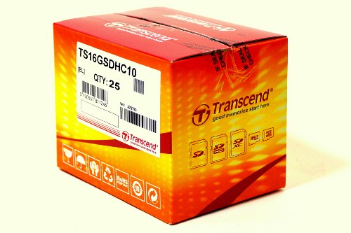 yÁzygpEJizTranscend TS16GSDHC10 25 x 16GB SDHC Class 10 tbV[J[h 25pbN