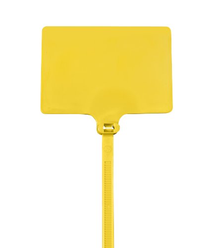 【中古】【未使用・未開封品】Aviditi CTID82 Identification Cable Tie, 6 Length x 1/4 Width, 120 lbs Tensile Strength, Yellow (Case of 100) by Aviditi