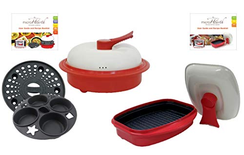 š̤ۡѡ̤ʡMICROHEARTH C11RC4-G03RS2 6-Piece Microwave Cookware Set...