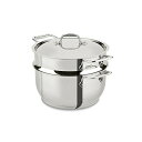 【中古】【未使用・未開封品】All-Clad E414S564 Stainless Steel Steamer Cookware, 5-Quart, Silve...