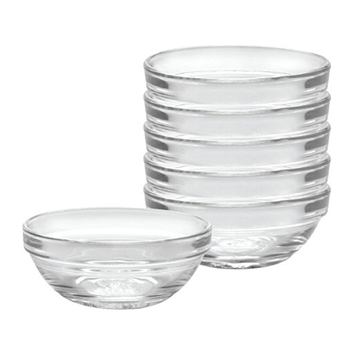 Duralex Made In France Lys Stackable Clear Bowl, 3.5-Inch, Set of 6 by Duralex