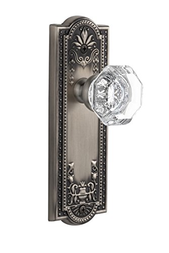 【中古】【未使用・未開封品】Grandeur Parthenonプレートwithシャンボールクリスタルノブ、シングルダミー、アンティークピューター