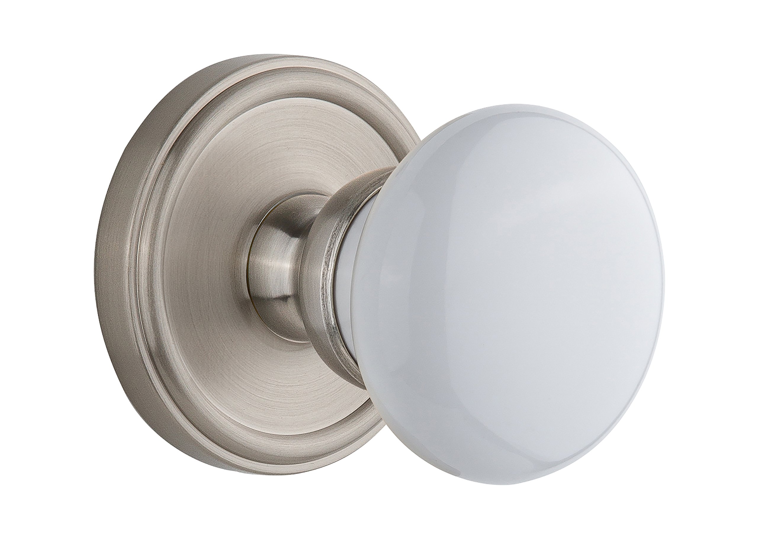 【中古】【未使用・未開封品】Grandeur Georgetown Rosette with Hyde Parkノブ、シングルダミー、サテンニッケル