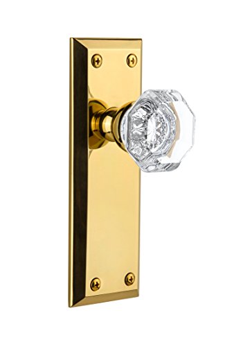 【中古】【未使用・未開封品】Grandeur Fifth Avenueプレートwithシャンボールクリスタルノブ、プライバシー???2.375インチ、Polished Brass(4.0)