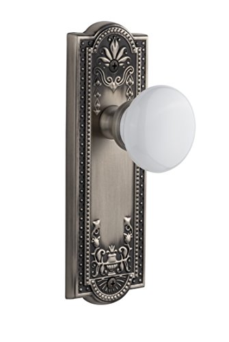 【中古】【未使用・未開封品】Grandeur Parthenonプレートwith Hyde Parkノブ、Passage???2.375インチ、アンティークピューター