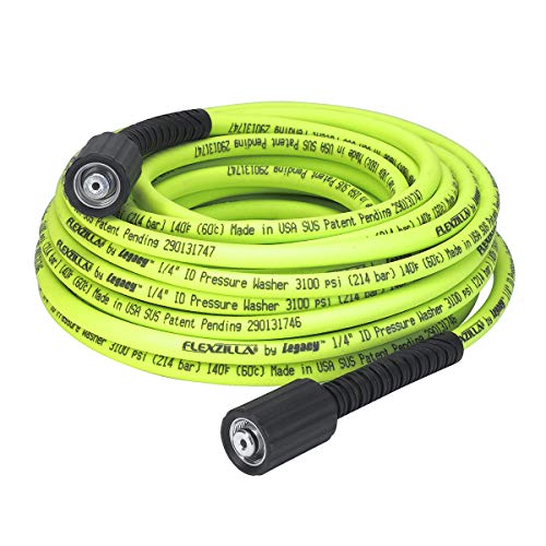 【中古】【未使用 未開封品】Flexzilla Pressure Washer Hose with M22 Fittings, 1/4 in. x 50 ft, ZillaGreen - HFZPW3450M-E