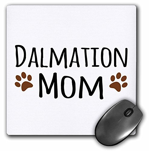 Dalmation Dog Mom???Doggie by Breed???ブラウンMuddy Paw Prints???マウスパッド、8?× 8インチ( MP _ 154108?_ 1?)