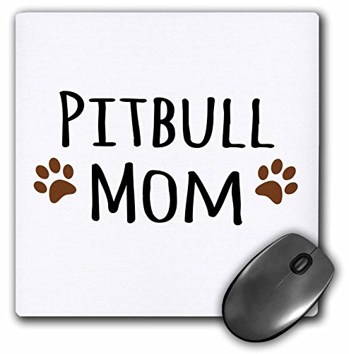 InspirationzStore Pet designs - Pitbull Dog Mom - Doggie by breed - muddy brown paw prints - doggy lover - proud pet owner mama love -