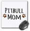 š̤ۡѡ̤ʡInspirationzStore Pet designs - Pitbull Dog Mom - Doggie by breed - muddy brown paw prints - doggy lover - proud pet owner mama love -