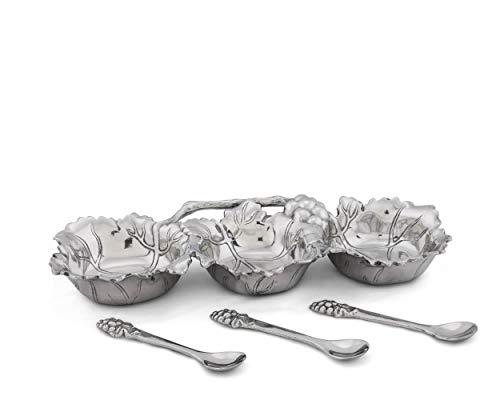 Arthur Court Grape 3-Bowl Condiment Server Set