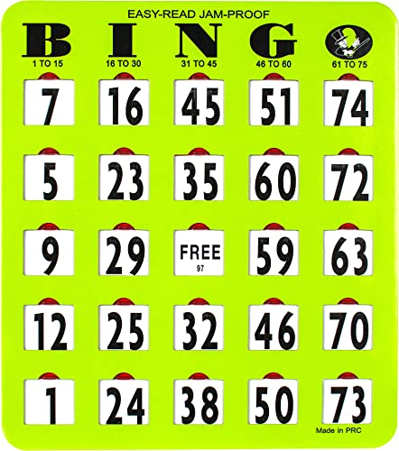 Easy ReadジャムプルーフBingo Shutterカード、100カウント
