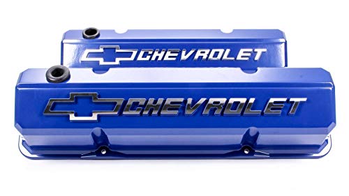 Proform 141-932 傾斜エッジバルブカバー スモールブロックシェビー用 ブルー