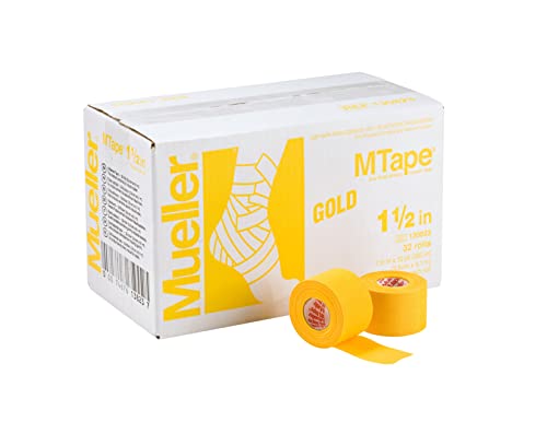 【中古】【未使用・未開封品】Mueller(ミューラー) Mテープ チームカラー 38mm ゴールド Mtape Team Color Gold [32個入り] 非伸縮コットンテープ 130823 ゴールド 38mm