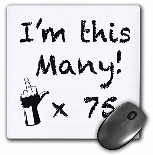 【中古】【未使用・未開封品】3drose LLC 8?x 8?x 0.25インチマウスパッド、私はこのMany x75?Happy 75..
