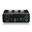 【中古】【未使用・未開封品】ベリンガー 2入力2出力 USBオーディオインターフェース ブラック 1-Channel UM2 U-PHORIA