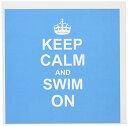 【中古】【未使用 未開封品】InspirationzStoreタイポグラフィ Keep Calm and Swim On Blue Carry on Swimming 趣味やPro Swimmer Gifts プール楽しい面