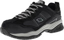 【中古】【未使用・未開封品】Skechers メンズ ワークリラックスフィット ソフトストライド グリンネル コンプ US サイズ: 9 カラー: グレイ