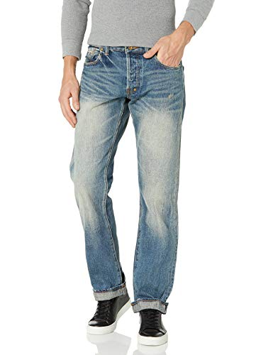 【中古】【未使用 未開封品】PRPS Goods Co.メンズバラクーダストレートレッグインディゴセルビッジジーンズ US サイズ: 32 カラー: ブルー