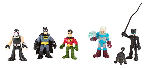 【中古】【未使用・未開封品】Imaginext DC Super Friends Exclusive Batman Heroes & Villains Pack (Batman Robin Catwoman Mr. Freeze and Bane)