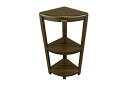 【中古】【未使用・未開封品】DecoTeak Oasis 32-inchソリッドチーク材3?Tierコーナーシェルフwith Leg Levelers、リッチダークブラウン(2)