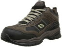 【中古】【未使用・未開封品】Skechers for Work メンズ ソフトストライド キャノピー 滑り止め ワークブーツ, ブラウン/ブラック, 7
