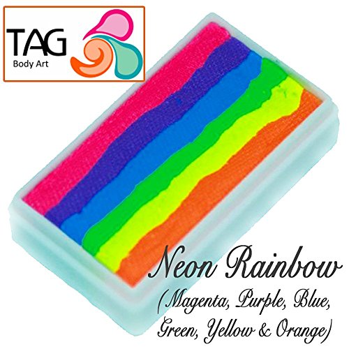 š̤ۡѡ̤ʡTAG Face Paint 1-Stroke Split Cake - Rainbow Neon (30g) [¹͢]