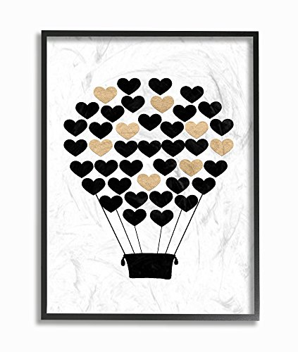 【中古】【未使用・未開封品】Stupellホーム飾りブラックandゴールドハートホットエアバルーンOversized Framed Giclee Texturizedアート、16?x 1.5?X 20?, Proudly Made i 【中古】【未使用・未開封品】Stupellホーム飾りブラックandゴールドハートホットエアバルーンOversized Framed Giclee Texturizedアート、16?x 1.5?X 20?, Proudly Made i