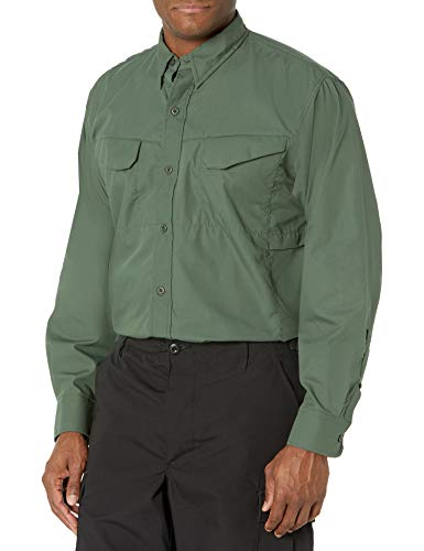 【中古】【未使用・未開封品】TRU-SPEC メンズ 軽量 24-7 長袖 フィールドシャツ S Long グリーン