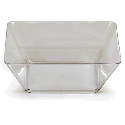 Creative Converting BB055432 5" Clear Plastic Square Serving Bowls -4 Pack