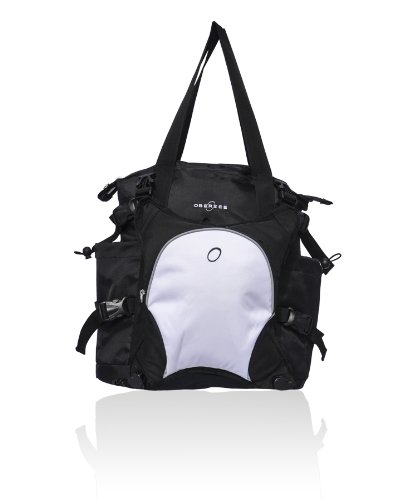 yÁzygpEJizObersee Innsbruck Diaper Bag Tote with Cooler, Black/White by Obersee