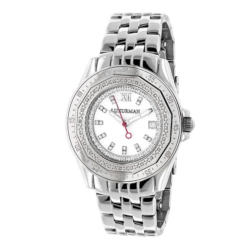 【中古】【未使用・未開封品】Ladies Diamond Watch 0.25?CT by Luxurman White MOP