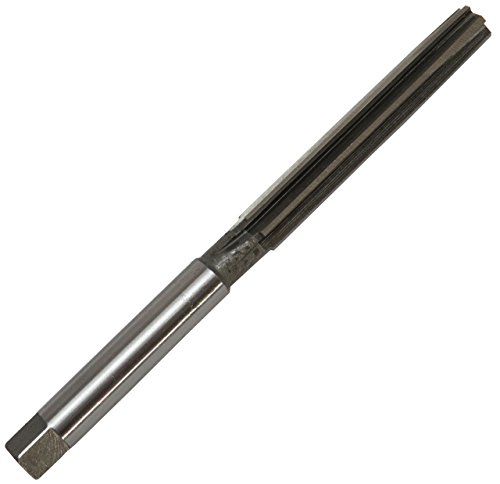Drill America DWRRHD Series Qualtech High-Speed Steel Hand Reamer, Straight Flute, Round Shank, Uncoated (Bright) Finish, 5/8 Size (Pac