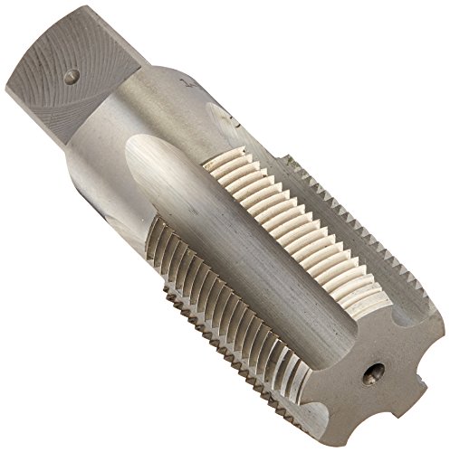 DWT64121 Drill America DWT Series Qualtech High-Speed Steel Pipe Tap, Uncoated (Bright) Finish, Round with Square End Shank, 1-11-1/2 N