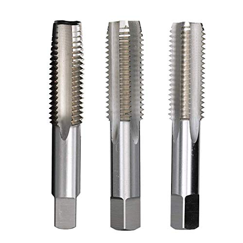 【中古】【未使用・未開封品】Drill America T/A Series High-Speed Steel Hand Threading Tap Set, Uncoated (Bright) Finish, Round with Square End Shank, #10-32 Size (P