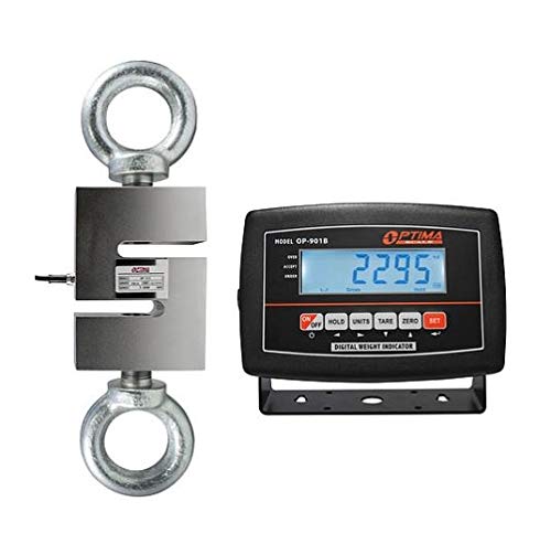 【中古】【未使用 未開封品】Optima Scales OP-926-3000 Digital Hanging Scale with High Precision Load Cell and Indicator, 3,000 lbs x 0.5 lb