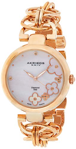 楽天AJIMURA-SHOP【中古】【未使用・未開封品】[女性用腕時計]Akribos XXIV Women's Quartz Watch with Mother of Pearl Dial Analogue Display and Rose Gold Alloy Bracelet AK645RG[並行輸