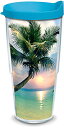 【中古】【未使用・未開封品】Tervis Sunset in Paradise 米国製 二重壁断熱タンブラー 1個 (1パック) クリア
