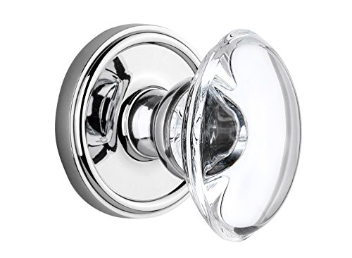 Grandeur Georgetown with Provence Crystal Knob, Double Dummy, Bright Chrome by Grandeur
