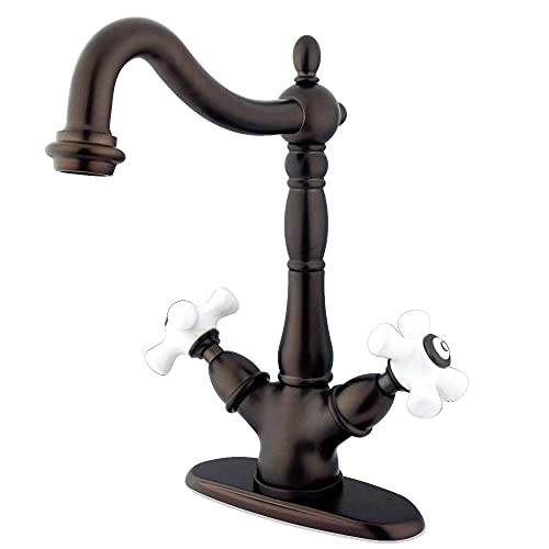 【中古】【未使用・未開封品】Kingston Brass KS1495PX Two Handle Vessel Sink Faucet with Optional Cover Plate
