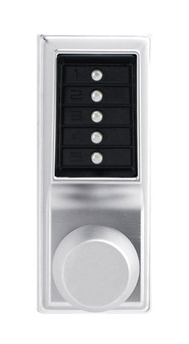 Kaba 1011-26D-41 Cylindrical Pushbutton Knob Nko Us26D, Satin Chrome by Simplex