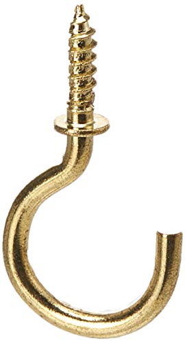 【中古】【未使用・未開封品】(1) - The Hillman Group 813830cm Solid Brass Cup Hook 100-Pack