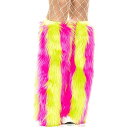 【中古】【未使用・未開封品】MUSIC LEGS(ミュージックレッグ)VERTICAL STRIPED FAUX FUR LEG WARMERS ストライプ フ...