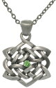 【中古】【未使用・未開封品】ジュエリートレンドピューターラインストーンケルトGood Fortune Knot Pendant with 24インチチェーンネックレス