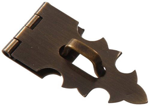 【中古】【未使用・未開封品】(1) - The Hillman Group The Hillman Group 852400 5/8 x 2.5cm - 2.2cm Solid Brass Decorative Mini Hasp - Antique Brass Finish 1-Pack