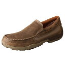 【中古】【未使用・未開封品】(8.5 D(M) US, Bomber Leather) - Twisted X Men's Driving Slip-On Moccasin Shoes Round Toe