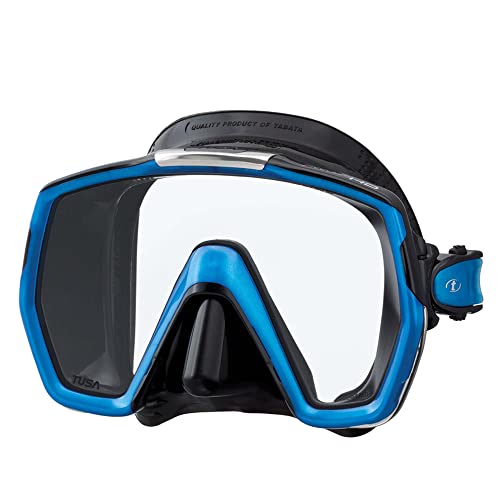 【中古】【未使用・未開封品】Tusa M1001 Freedom HD Scuba Diving Mask Black Silicone - Fish Tail Blue by Tusa