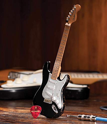 【中古】【未使用・未開封品】Axe Heaven: Fender Strat Black Vintage Distress Miniature Guitar Model. For ギター
