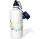 【中古】【未使用 未開封品】3dRose wb_165133_1 Happy Birthday Daughter-In-Law-Modern Colorful Dots Pattern on White Sports Water Bottle, 21 oz, White by 3dRose 並